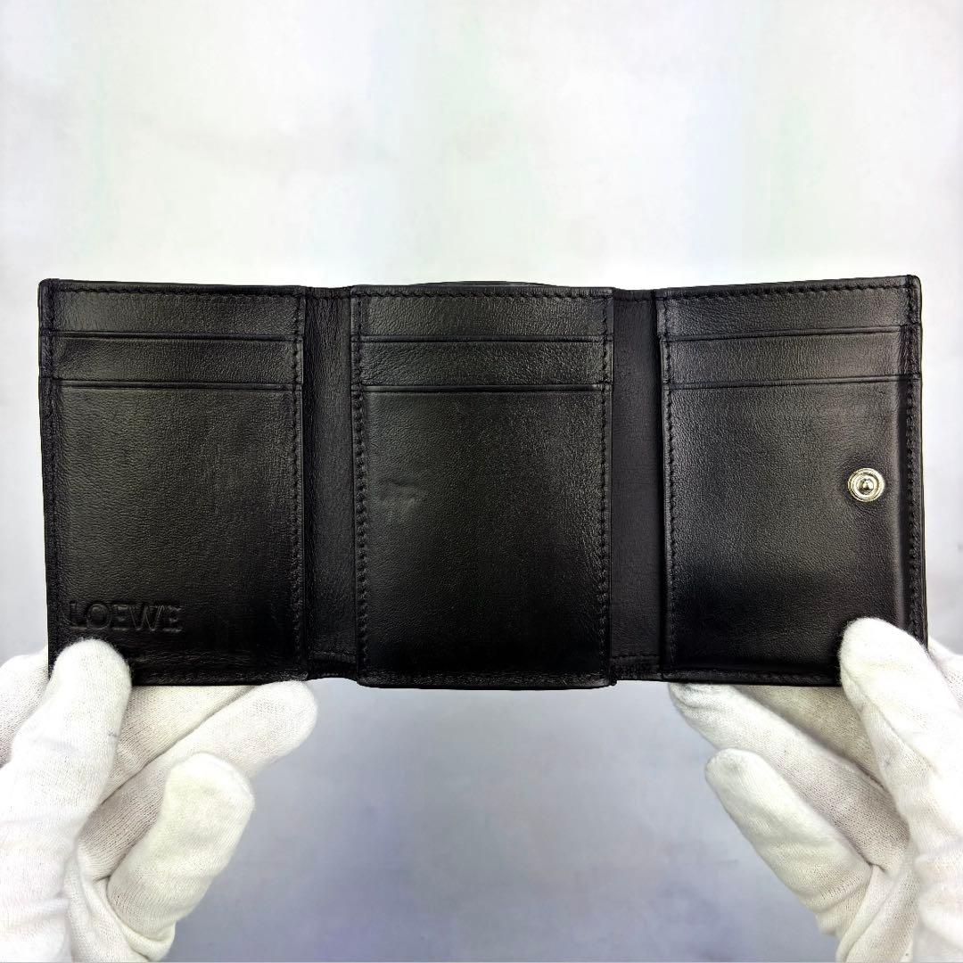 【正規品✨】LOEWE アナグラム トライフォールド ウォレット三つ折り財布