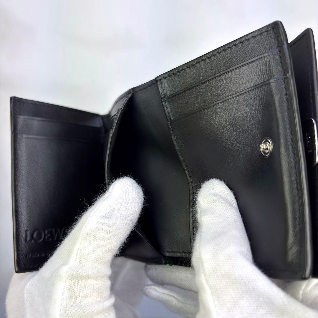 【正規品✨】LOEWE アナグラム トライフォールド ウォレット三つ折り財布