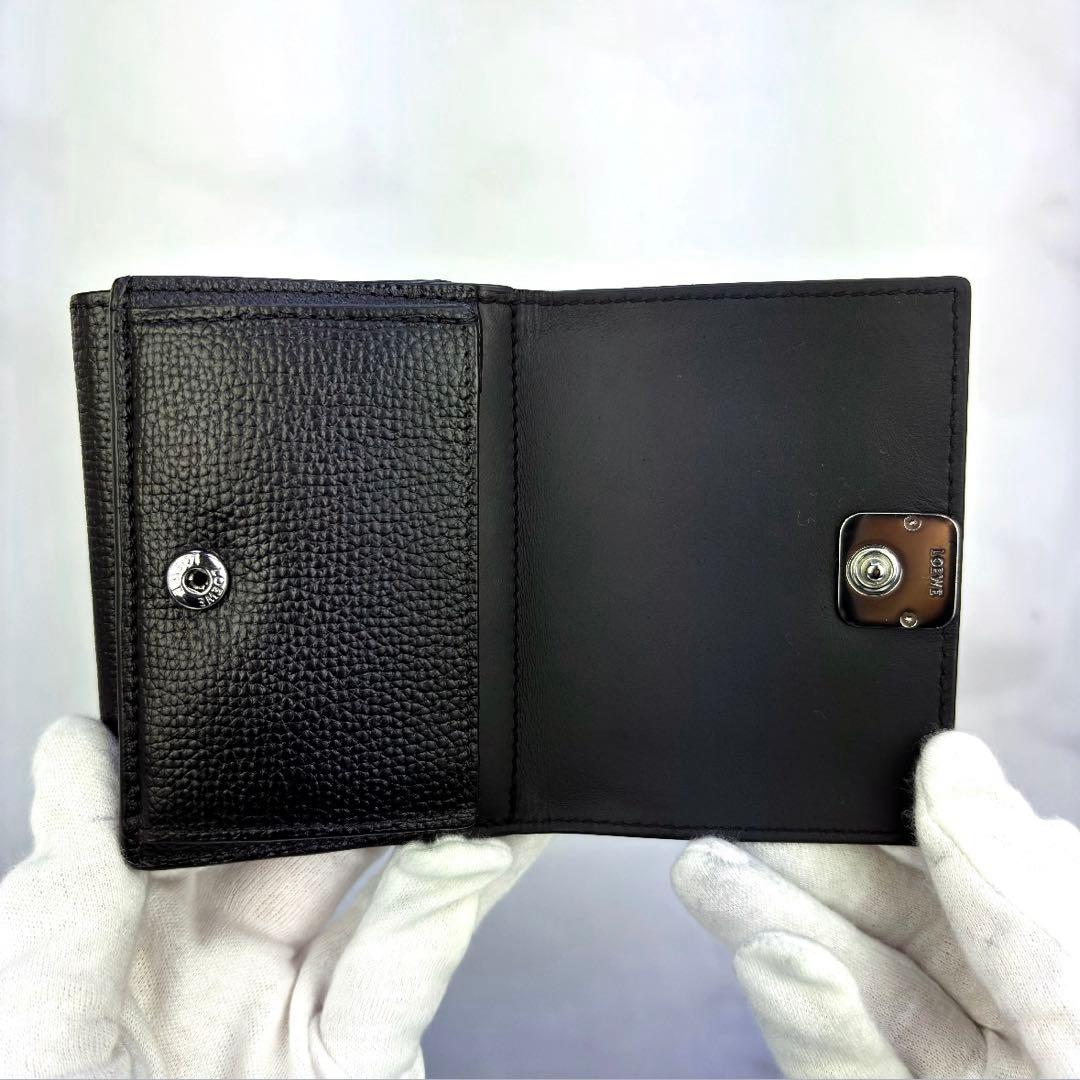 【正規品✨】LOEWE アナグラム トライフォールド ウォレット三つ折り財布