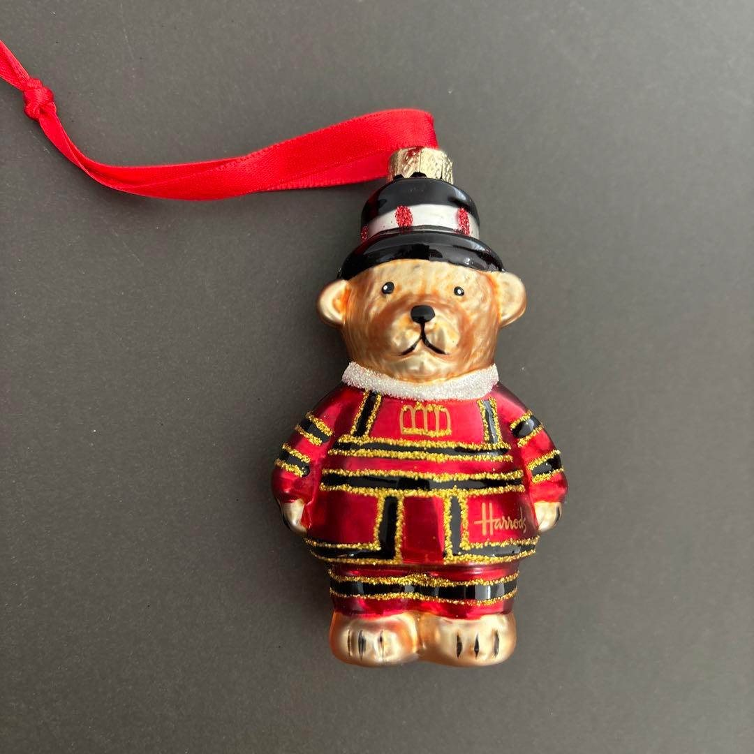 【即日発送／メルカリ便】 Harrods ハロッズ　ガラスオーナメント4個セット