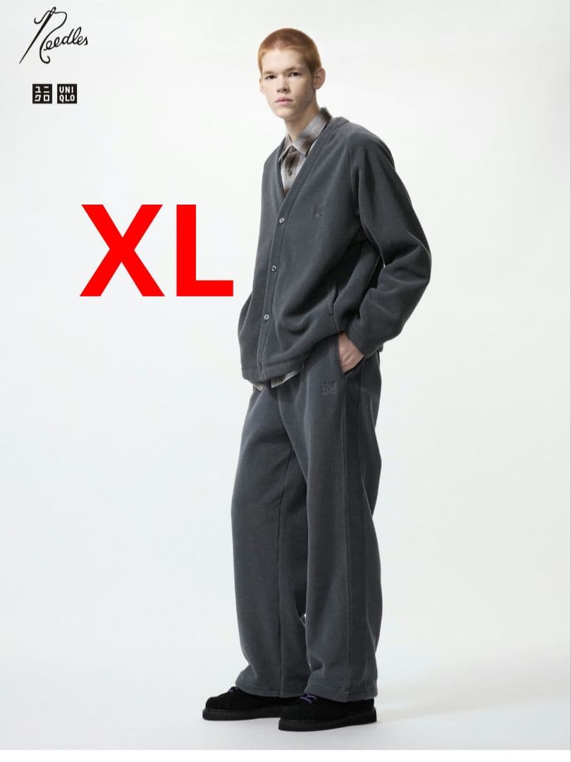 セットアップ　UNIQLO needls 　フリースカーディガン　パンツ　セット