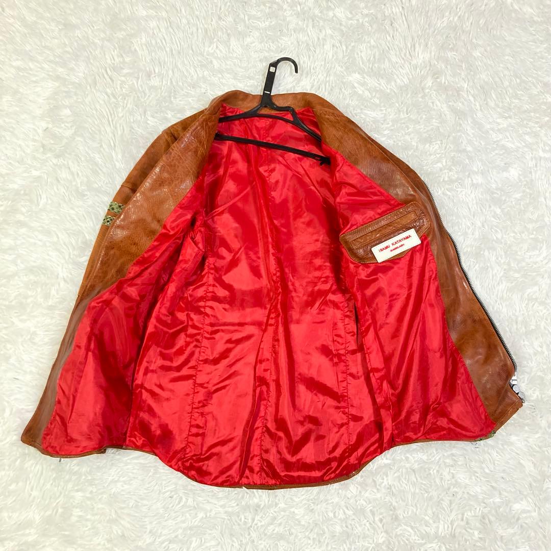 ISAMU KATAYAMA BACKLASH レザージャケット パイソン切替