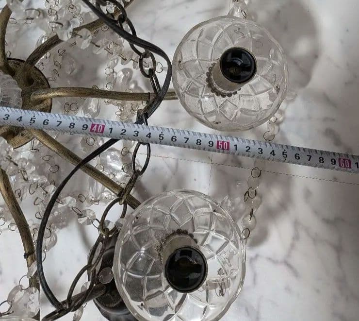 高級　クリスタル装飾　9灯式　シャンデリア　ビルド