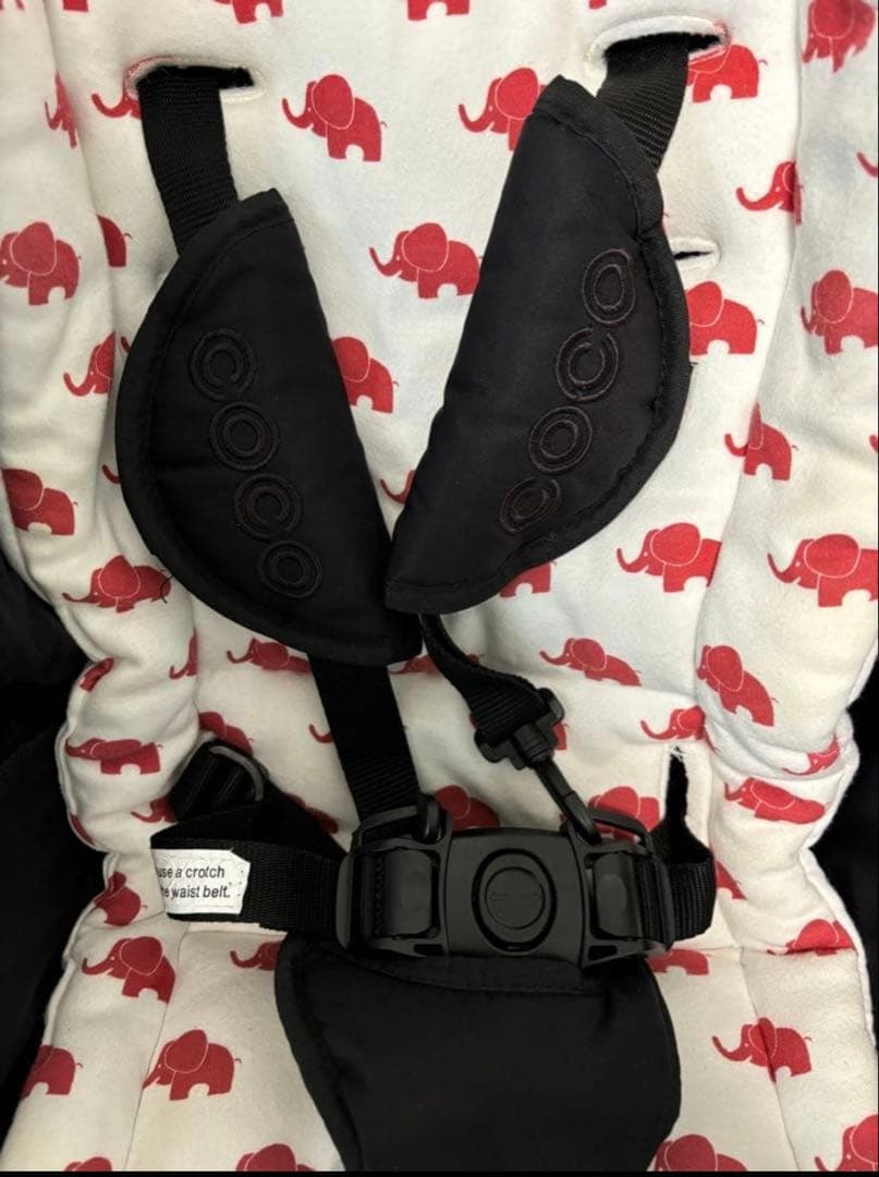 ゆ*み様 エアバギー　ココダブル　ブラック　イーバギーハンドル付き