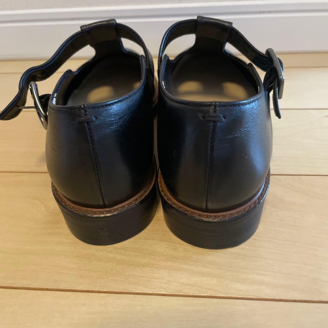 MARGARET HOWELL ブラック Tストラップシューズ