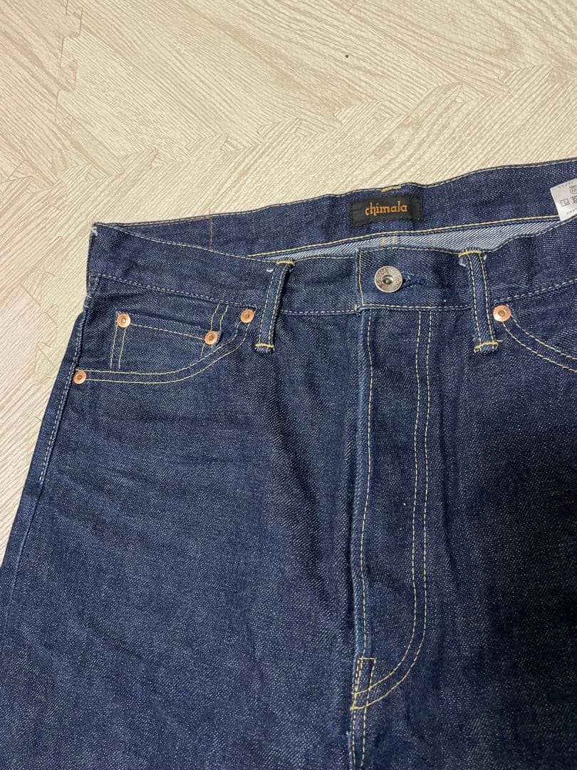 【chimala（チマラ）】ワンウォッシュ　ワイドテーパードパンツ　26インチ