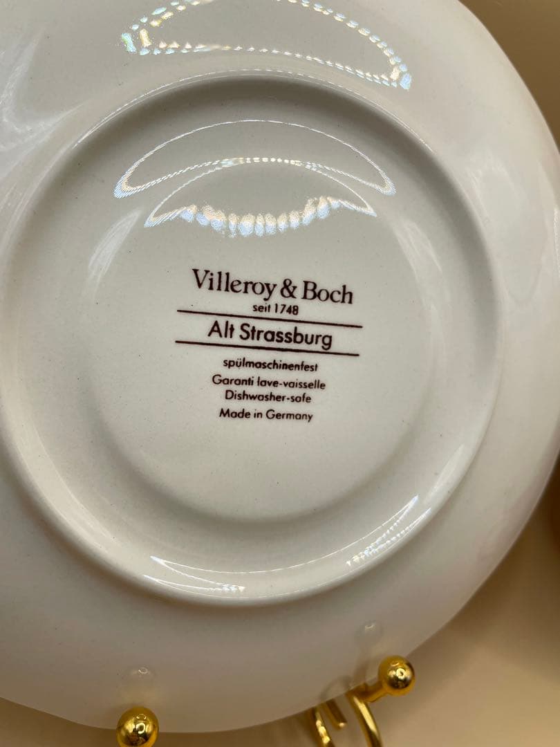 ビレロイ&ボッホ Alt Strassburg スープ皿＆ソーサー4点セット