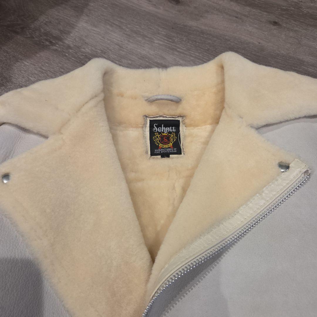 Schott ホワイトライダースジャケット