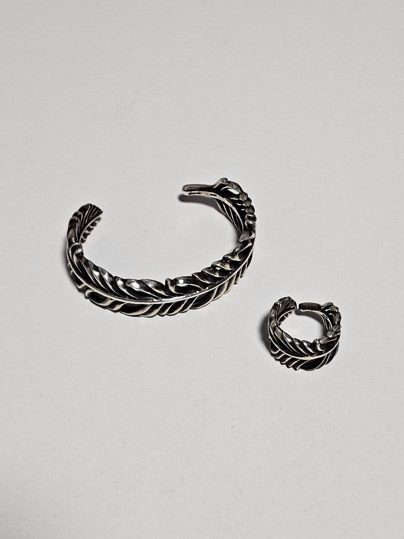 glamb　フェザー　バングル　リング　セット　ブレスレット