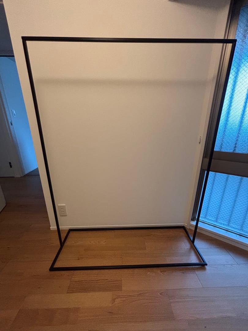 KANADEMONO W120 シンプル アイアン ハンガーラック BLACK