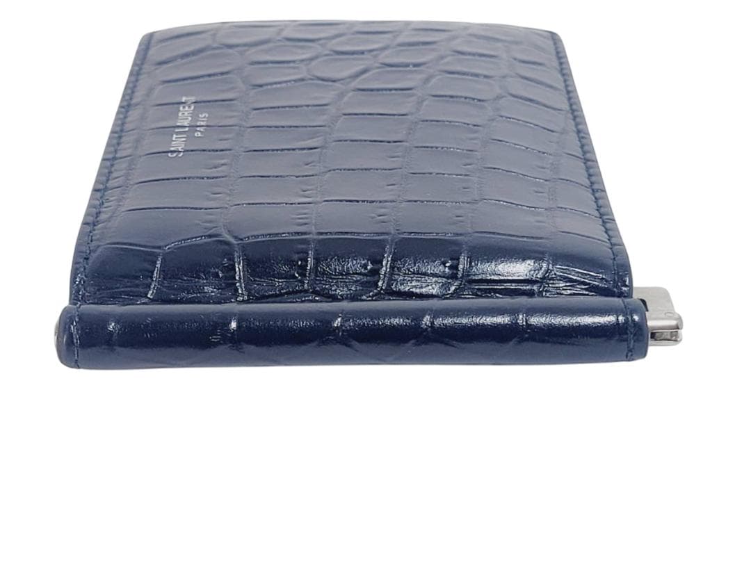 SAINT LAURENT サンローラン ビルクリップウォレット クロコ型押し
