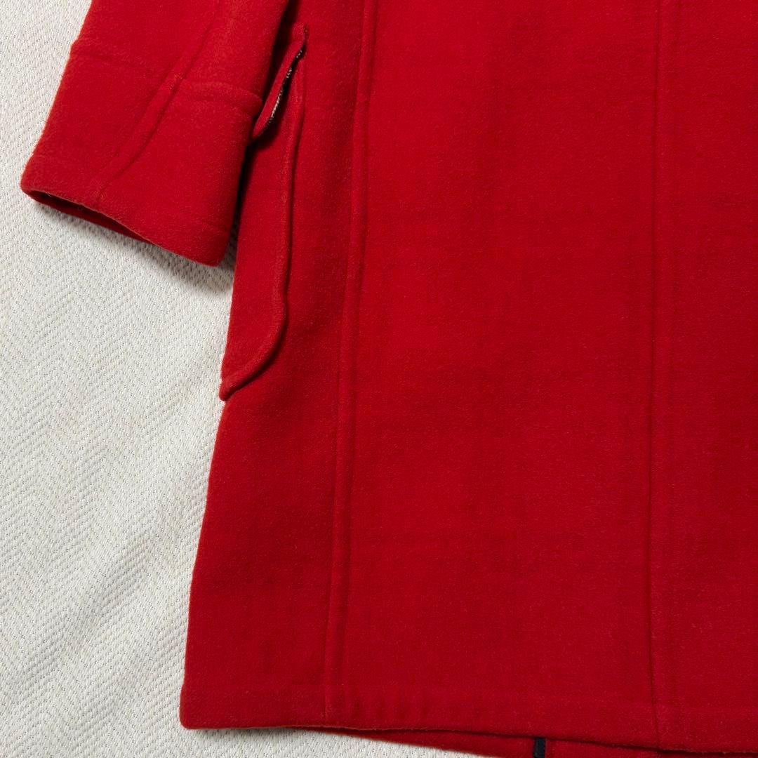 美品 バーバリー ブルーレーベル ノバチェック ダッフルコート 赤