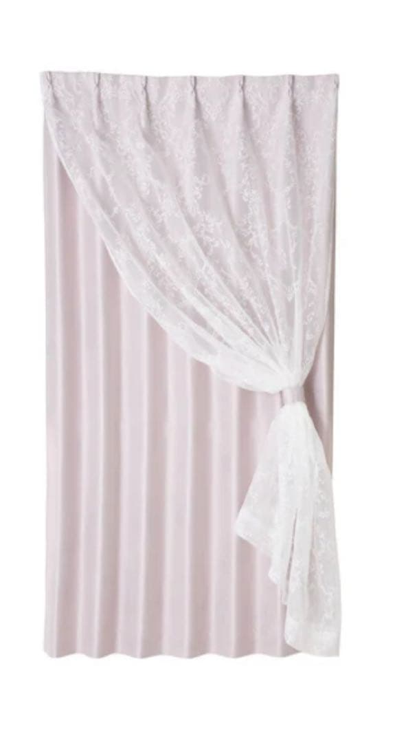 Francfranc カーテン2枚セット(ライトパープル)