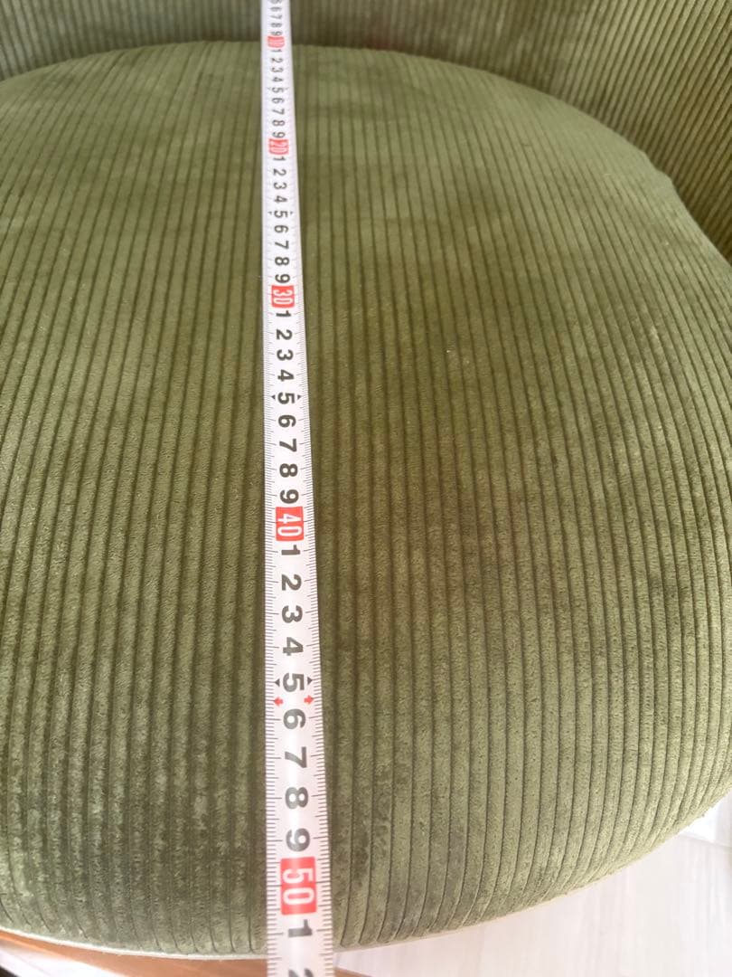 グリーン系 円形シート 椅子　1人用ソファ