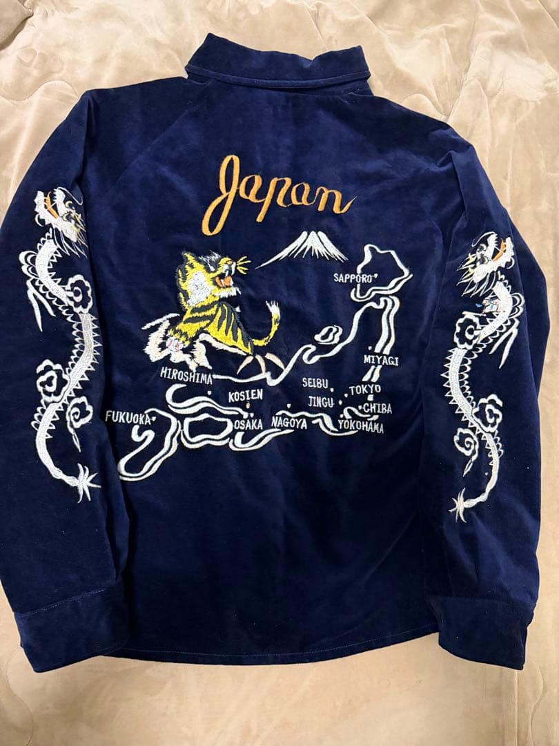 未使用近 KNIFF MAYER 虎龍 地図日本限定 スカジャン vintage