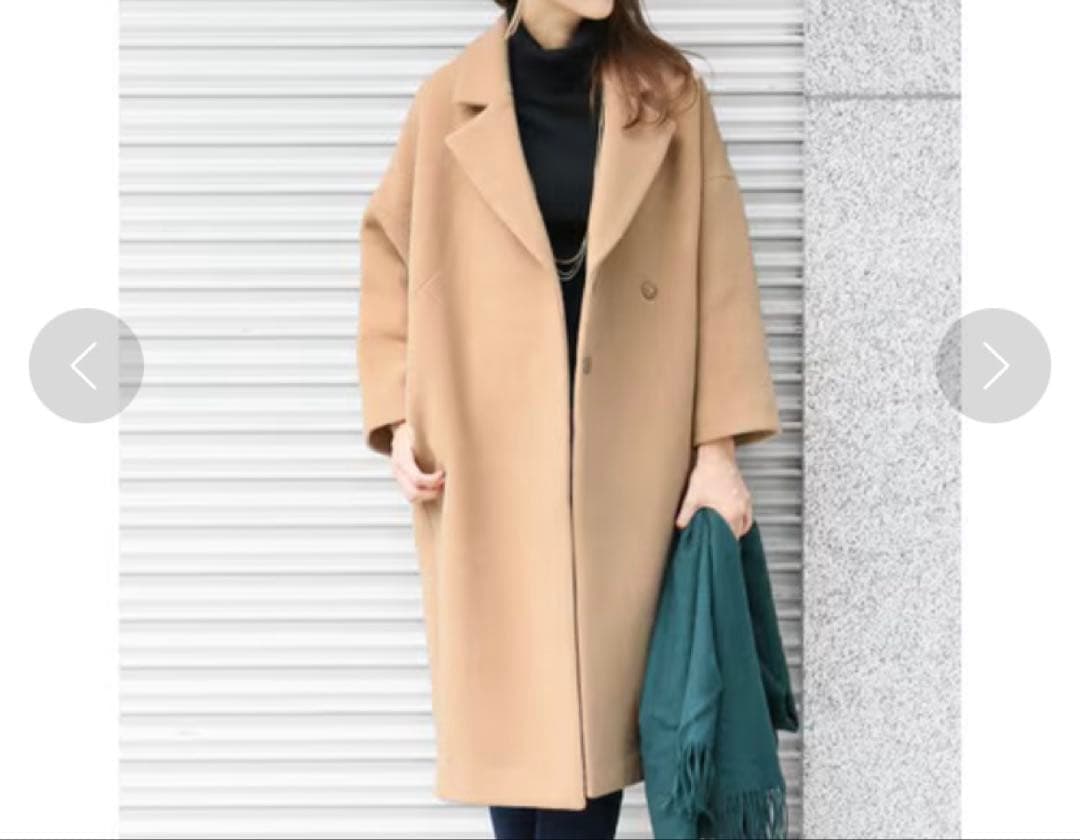 新品　未使用　タグ付　アーバンリサーチドアーズ　ロングコート　ウール　ベージュ系