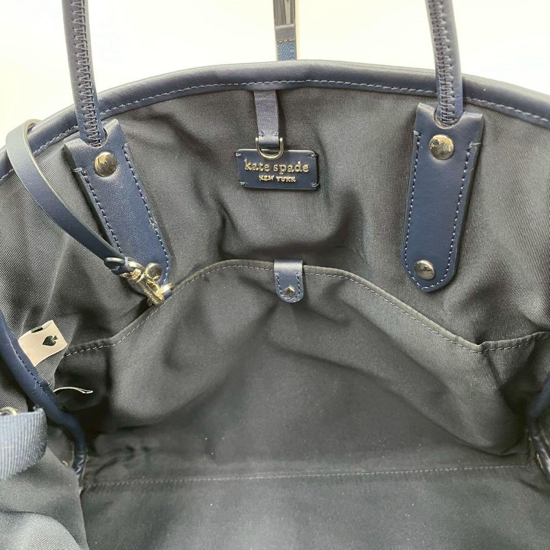 美品　ケイトスペード　2wayトートバッグ　スペードフラワー　ジャガード
