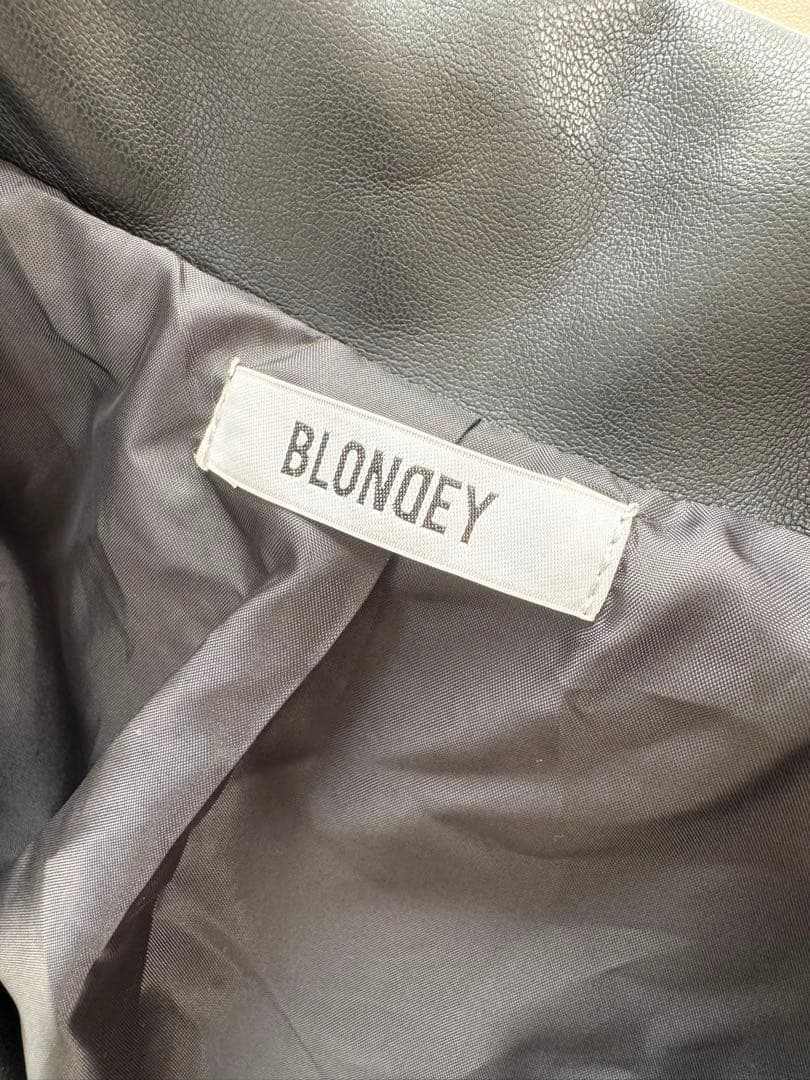 BLONDIE ブラック レザーライダースジャケット