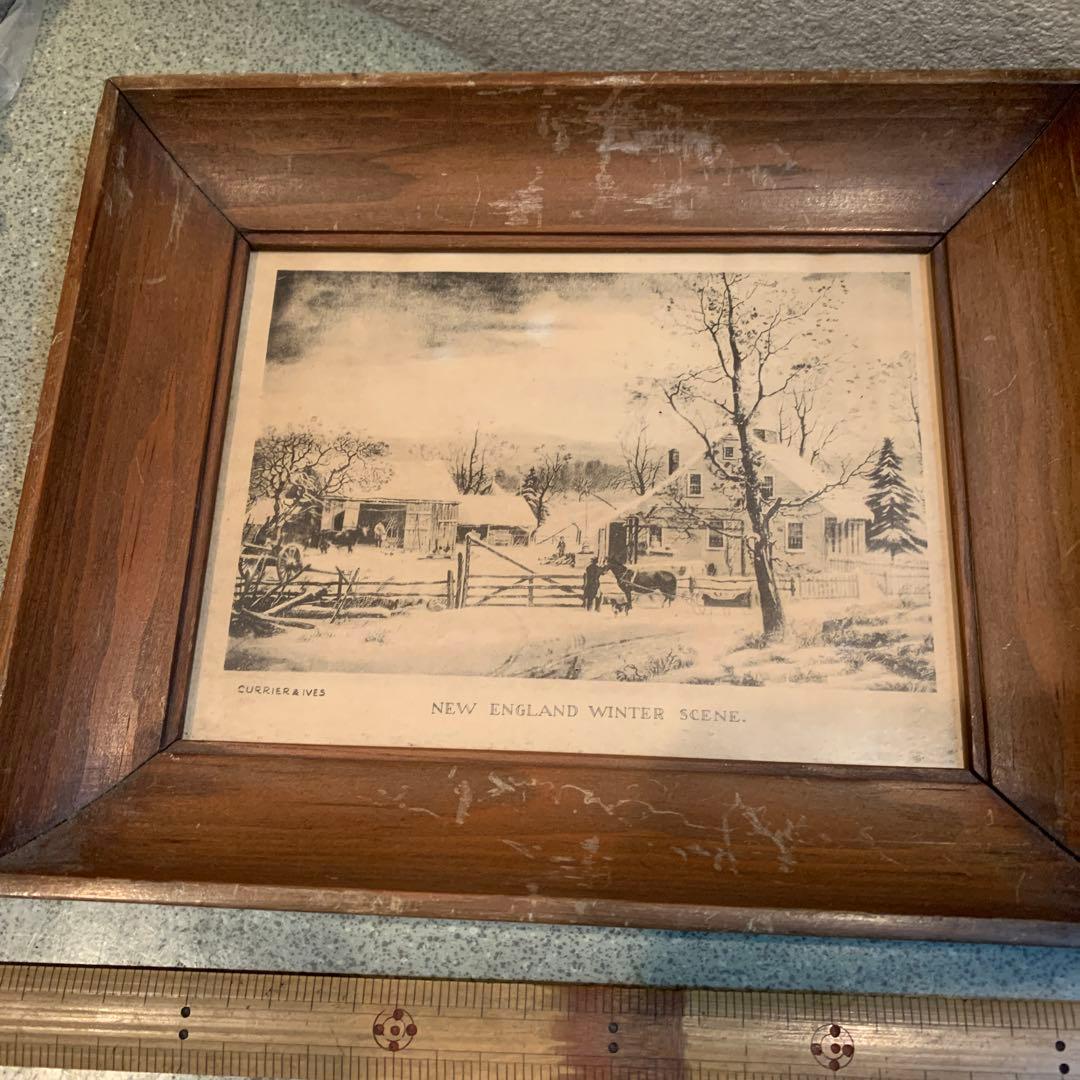 アンティーク　木製フォトフレーム