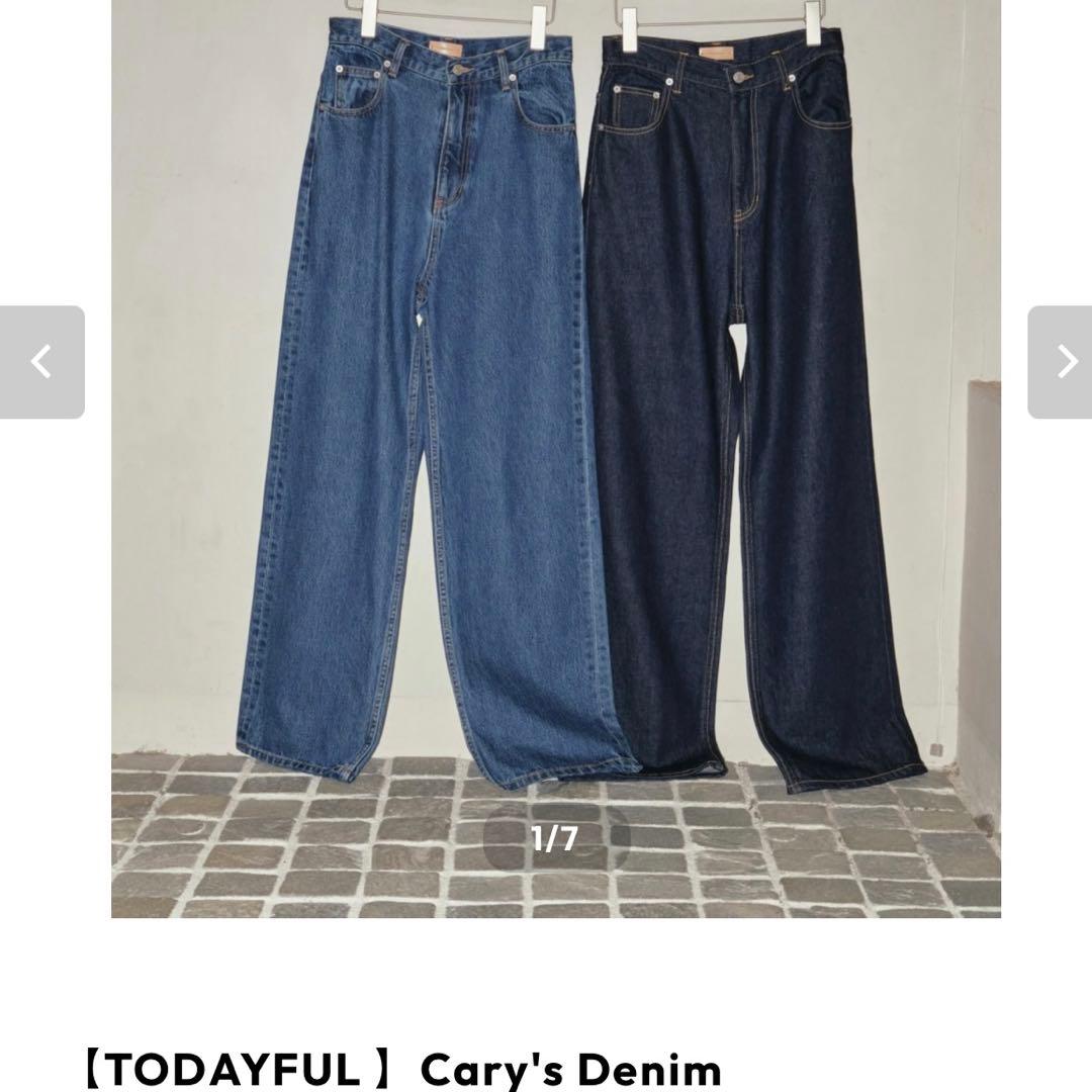 todayful Cary's Denim 25 ブルー