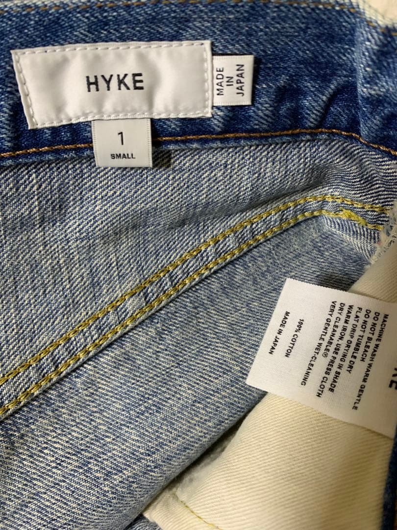 HYKE(ハイク)DENIM WIDE LEG JEANS LT.BLUE