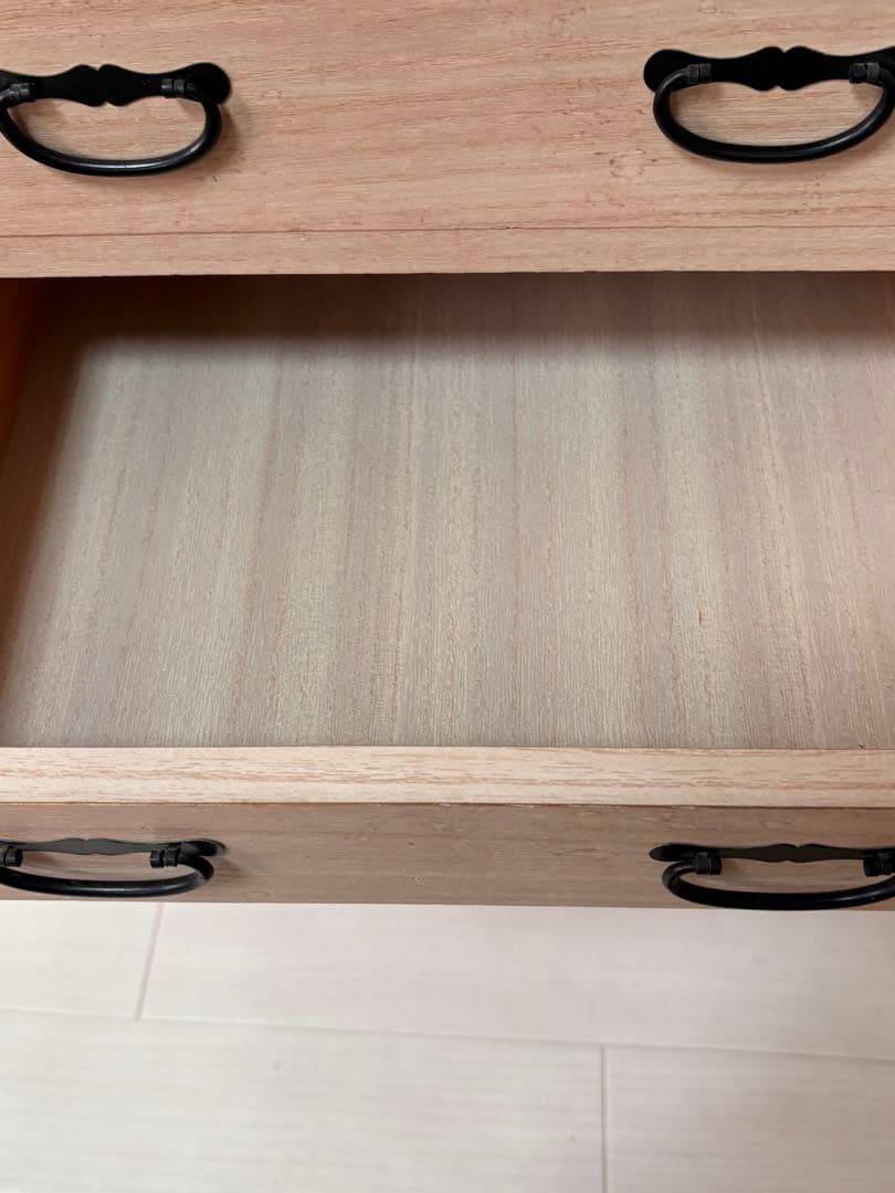 SALE❣️未使用ビンテージ！時代物！木製引き出し式箪笥 隠し引き出し 鍵付き