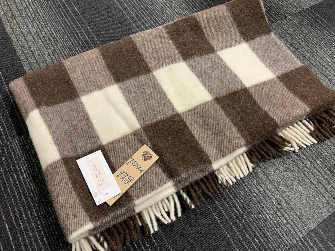 新品　Rusk & Finch ピュアニューウールブランケット　ヴィンテージ