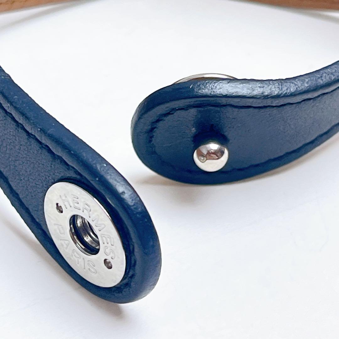 エルメス　エブリン　パンチング　レザー　ブレスレット　バングル　◽︎J刻印2006