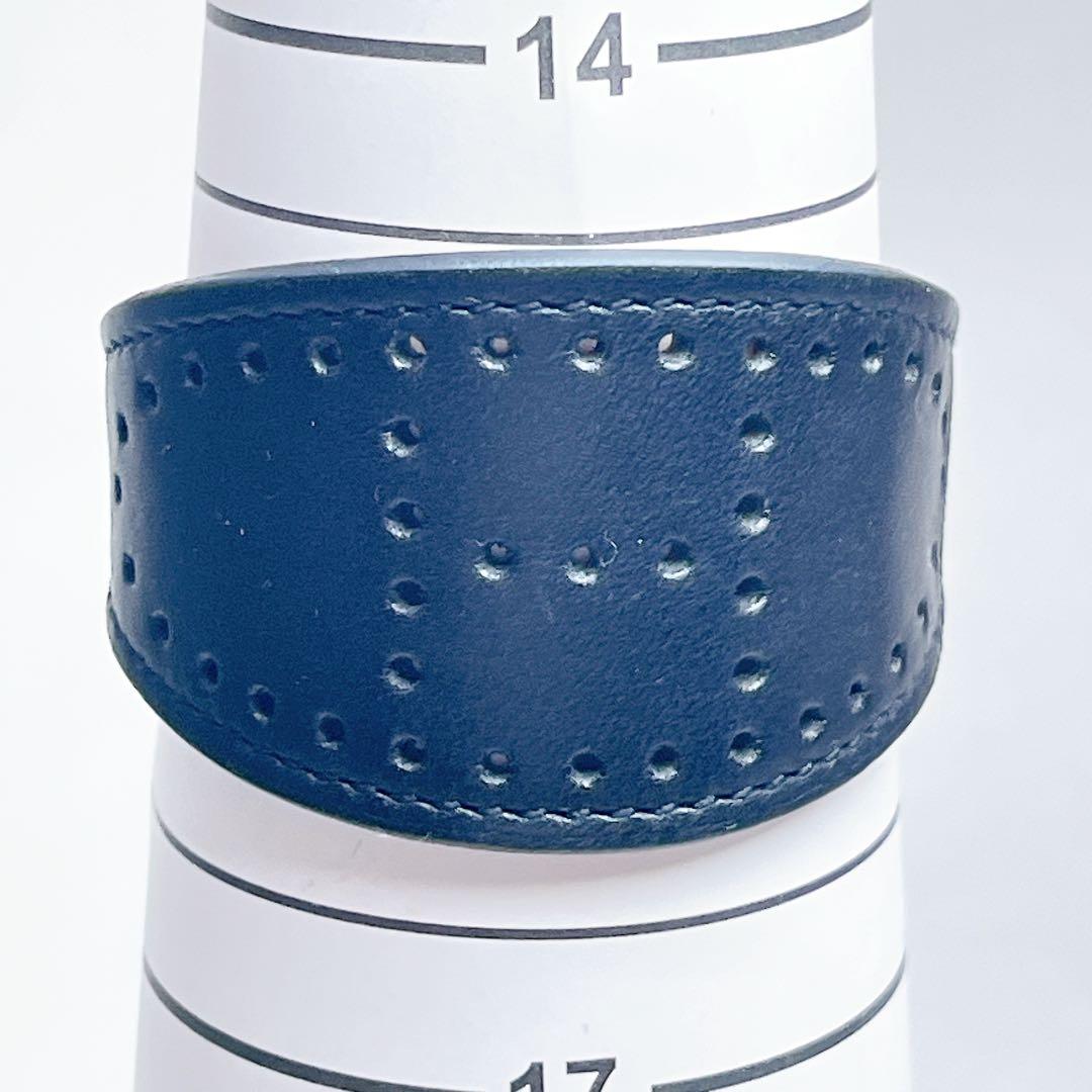 エルメス　エブリン　パンチング　レザー　ブレスレット　バングル　◽︎J刻印2006