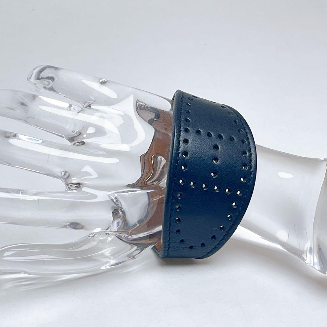 エルメス　エブリン　パンチング　レザー　ブレスレット　バングル　◽︎J刻印2006