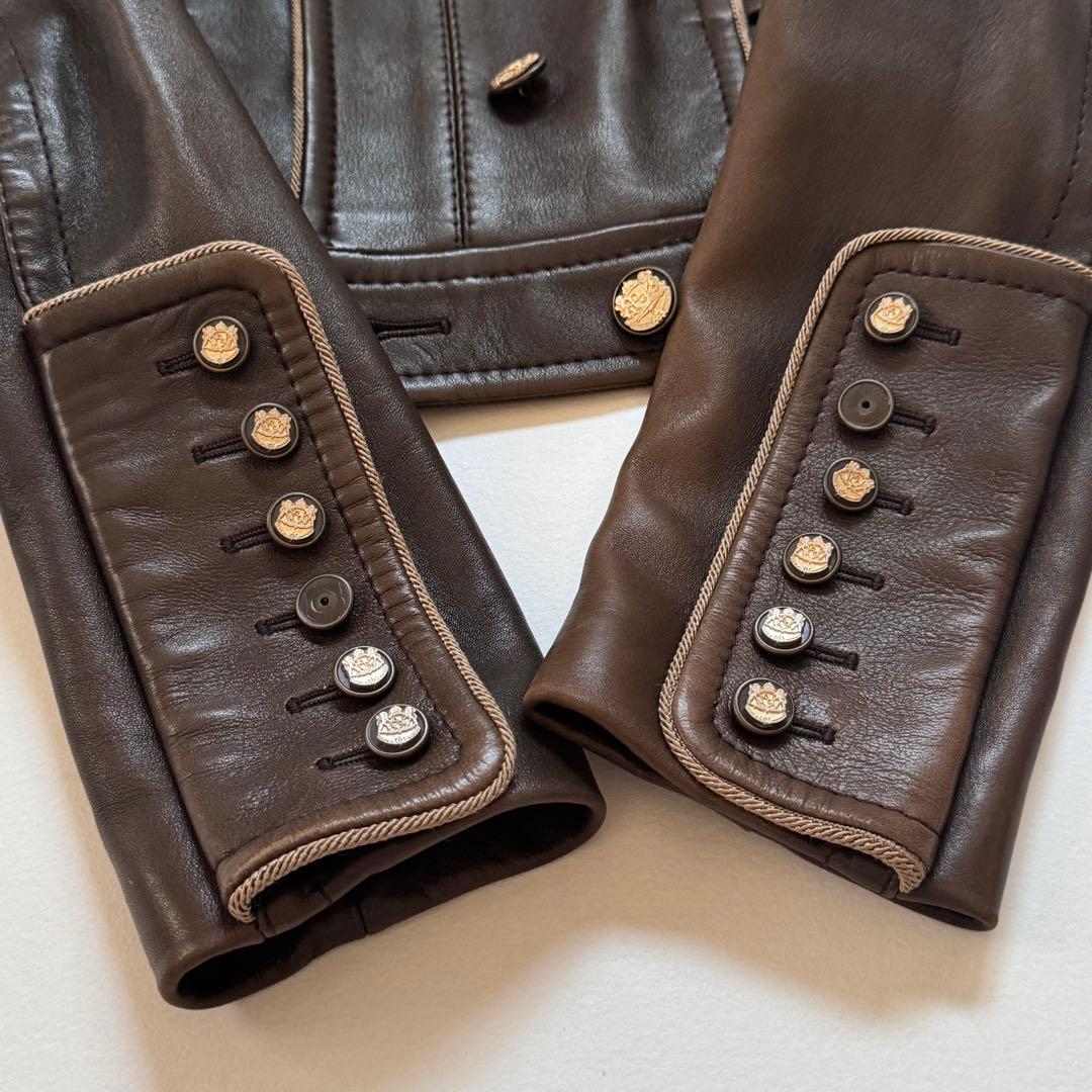 【未使用タグ付】ドルチェ&ガッバーナ レザーバイカージャケット 定価58万円