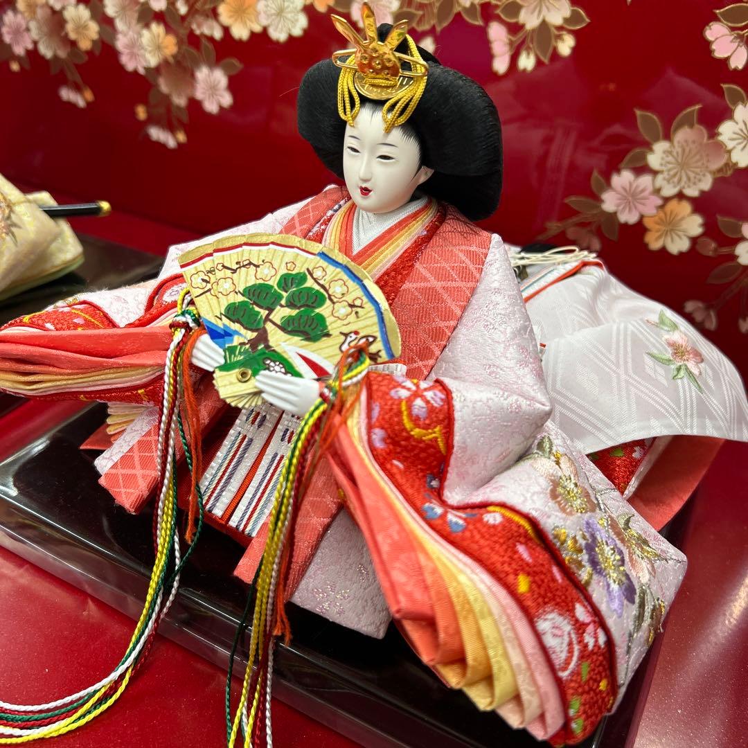 ＊ひな祭り＊雛人形＊木製収納五人三段飾り＊