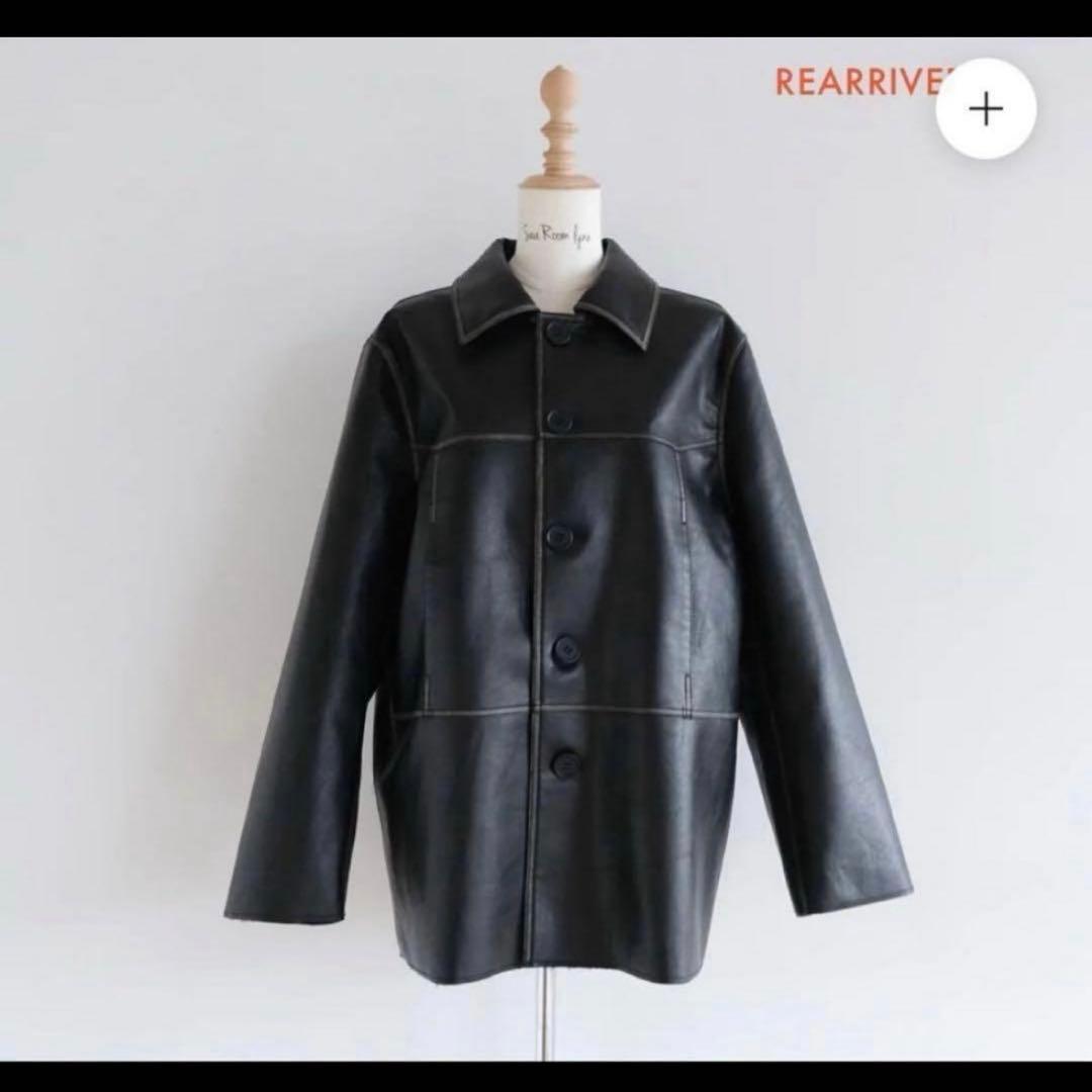 VintageECOレザーシャツジャケット