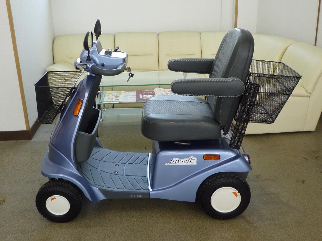 ほぼ全国送込 極上美車マイピアBT40 後ろカゴ杖入付 電動四輪シニアカー愛媛県