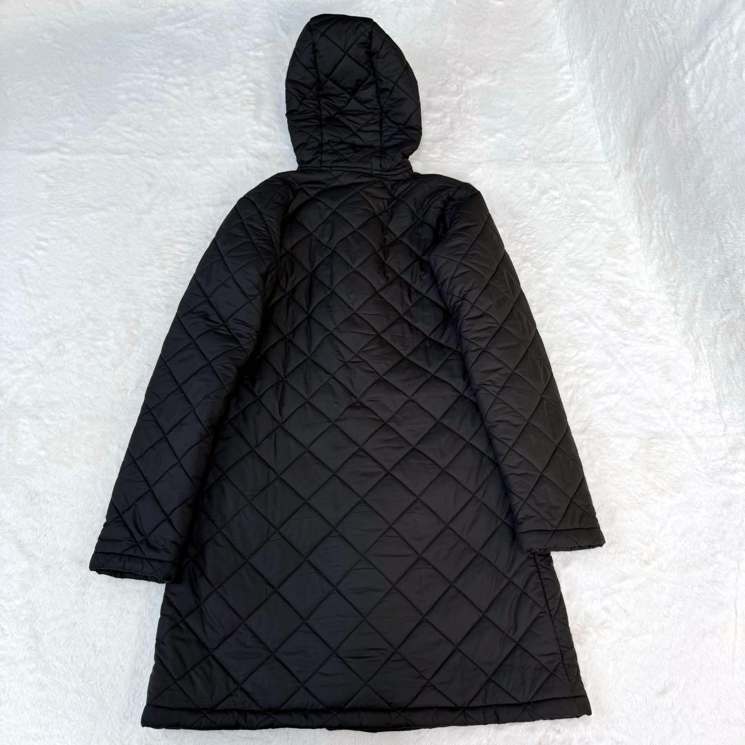 美品✨マッキントッシュ　ボアキルティング フーデッドコート英国製　ブラック　36
