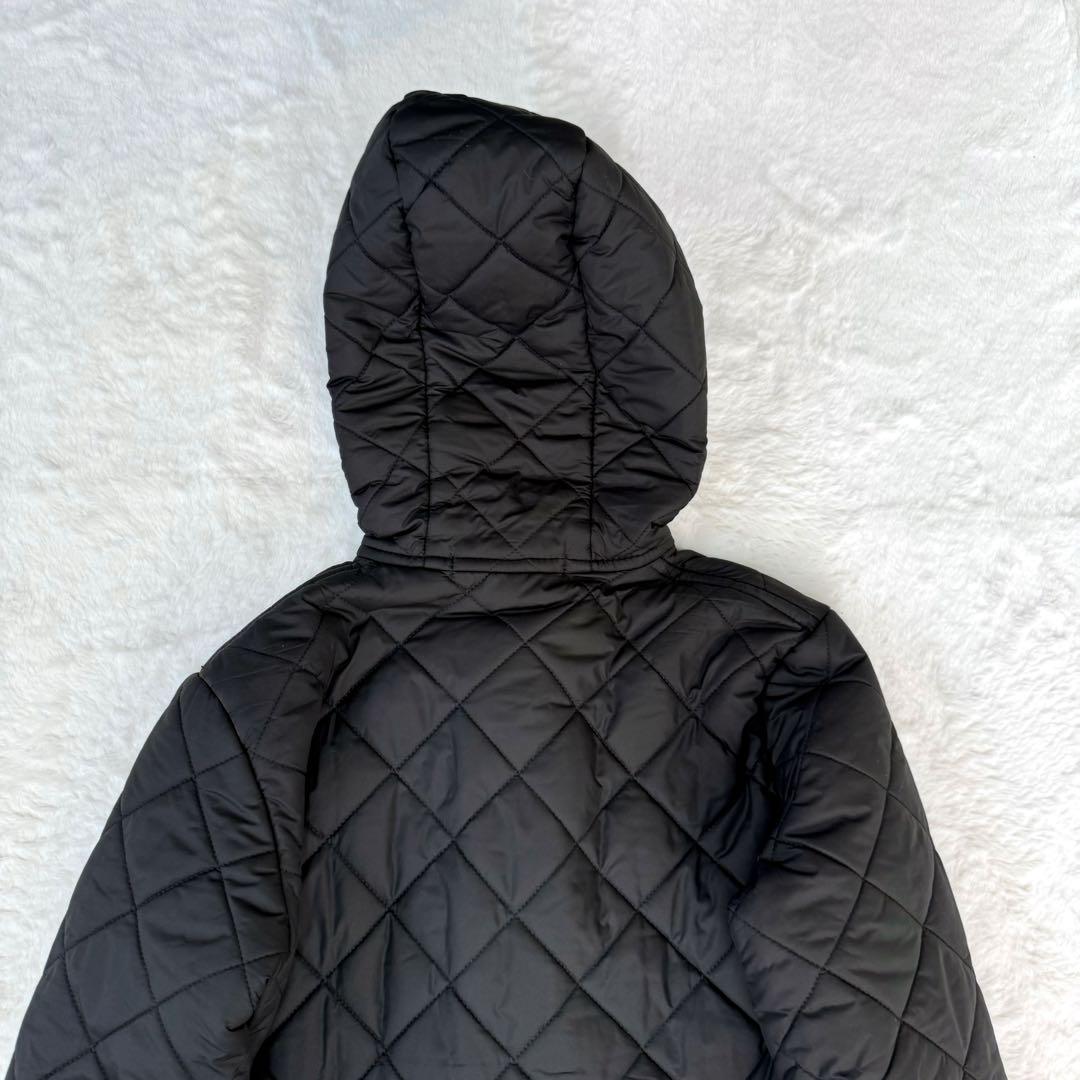 美品✨マッキントッシュ　ボアキルティング フーデッドコート英国製　ブラック　36