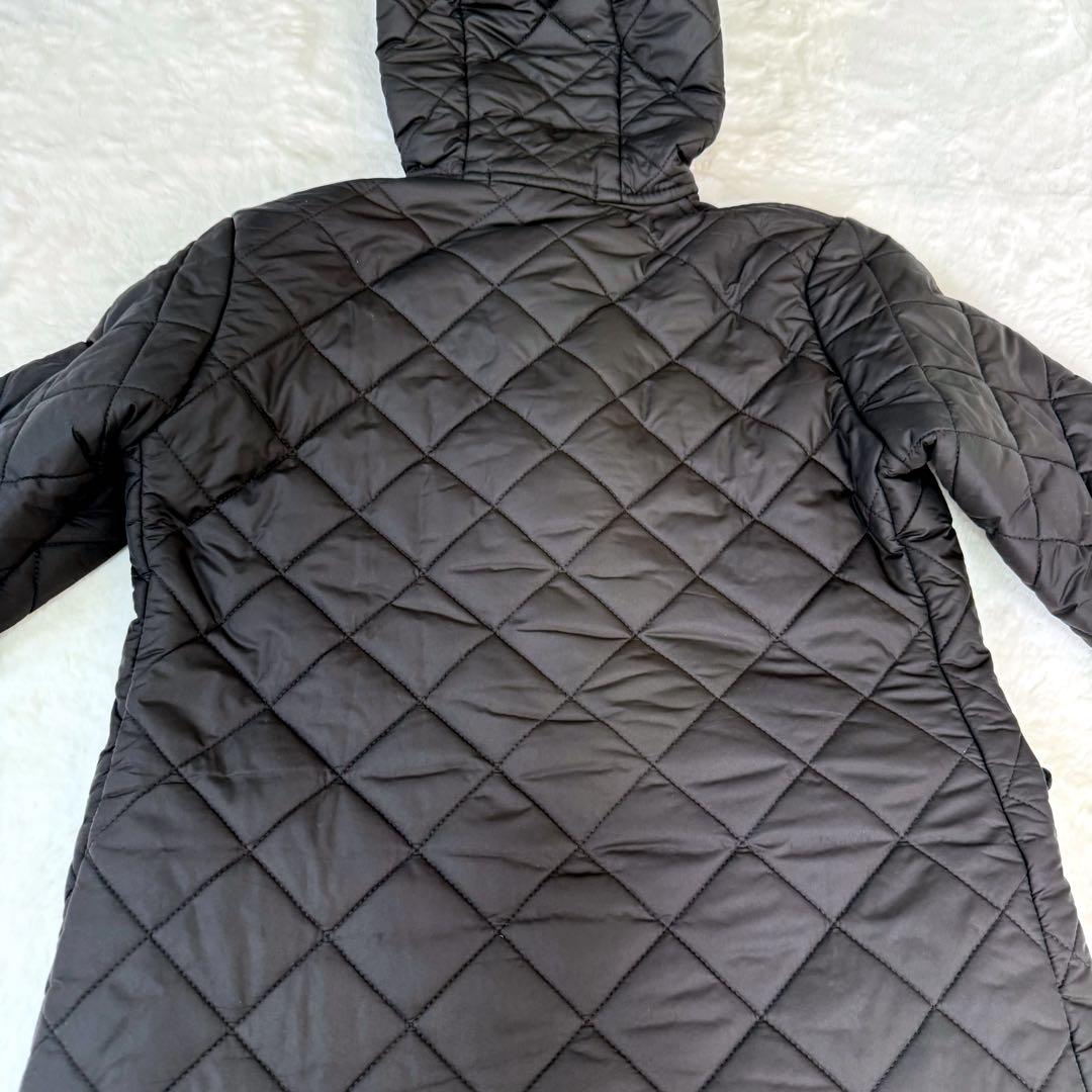 美品✨マッキントッシュ　ボアキルティング フーデッドコート英国製　ブラック　36