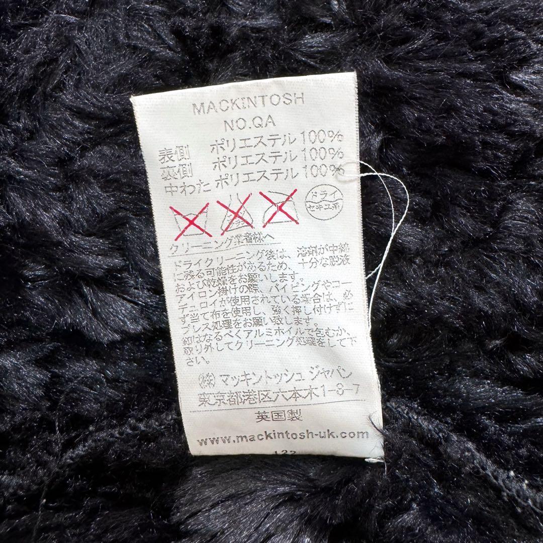 美品✨マッキントッシュ　ボアキルティング フーデッドコート英国製　ブラック　36