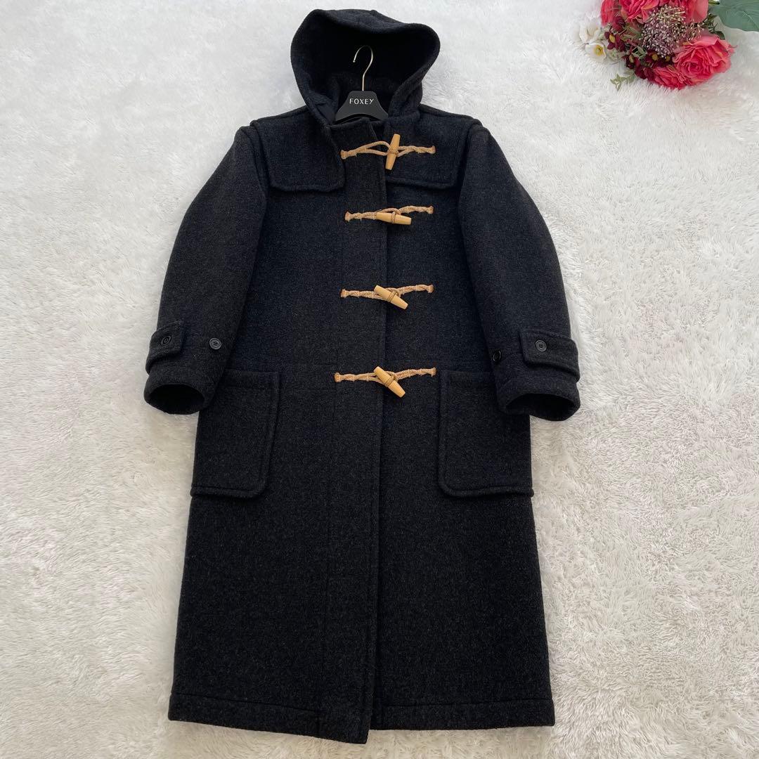 グローバーオール✨ダッフルコート　ロング　ダークグレー　ブラック　フード　M