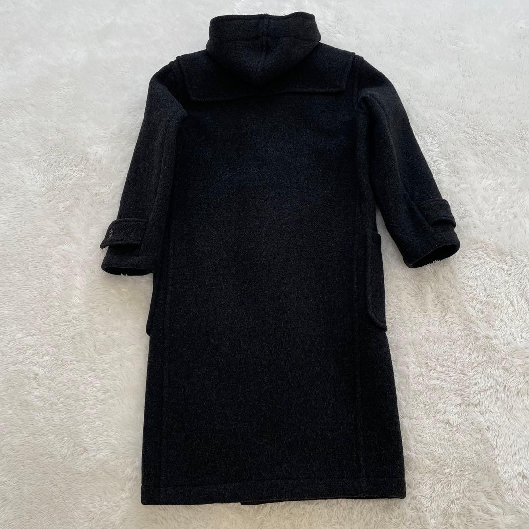 グローバーオール✨ダッフルコート　ロング　ダークグレー　ブラック　フード　M