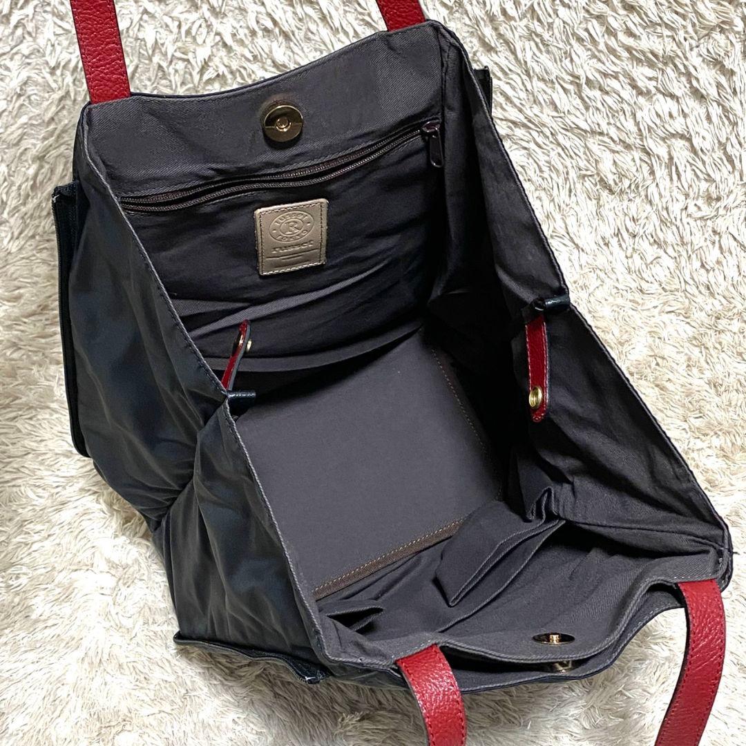 未使用品♡ラシット KAIKA トートバッグ♡モノグラム ナイロン ネイビー