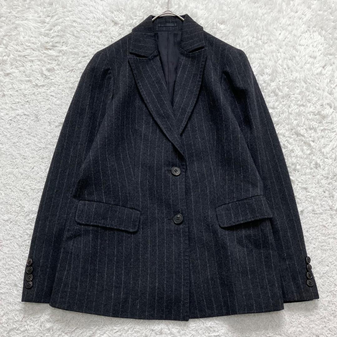 極美品✨バーバリーロンドン セットアップ スーツ フレアパンツ チャコールグレー