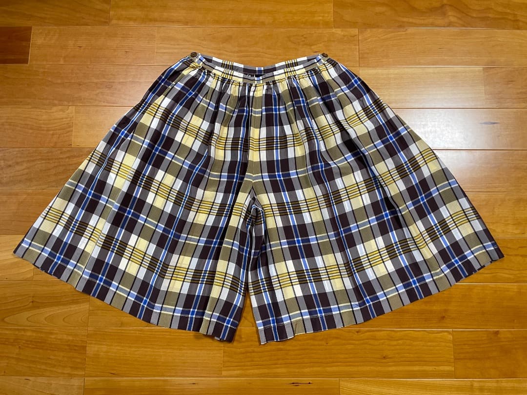 トリコ　コムデギャルソン　チェックキュロットスカート