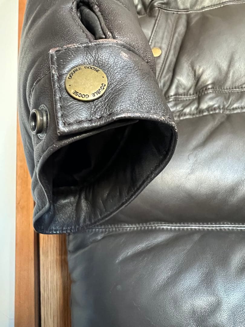 DOUBLE レザーダウンジャケット