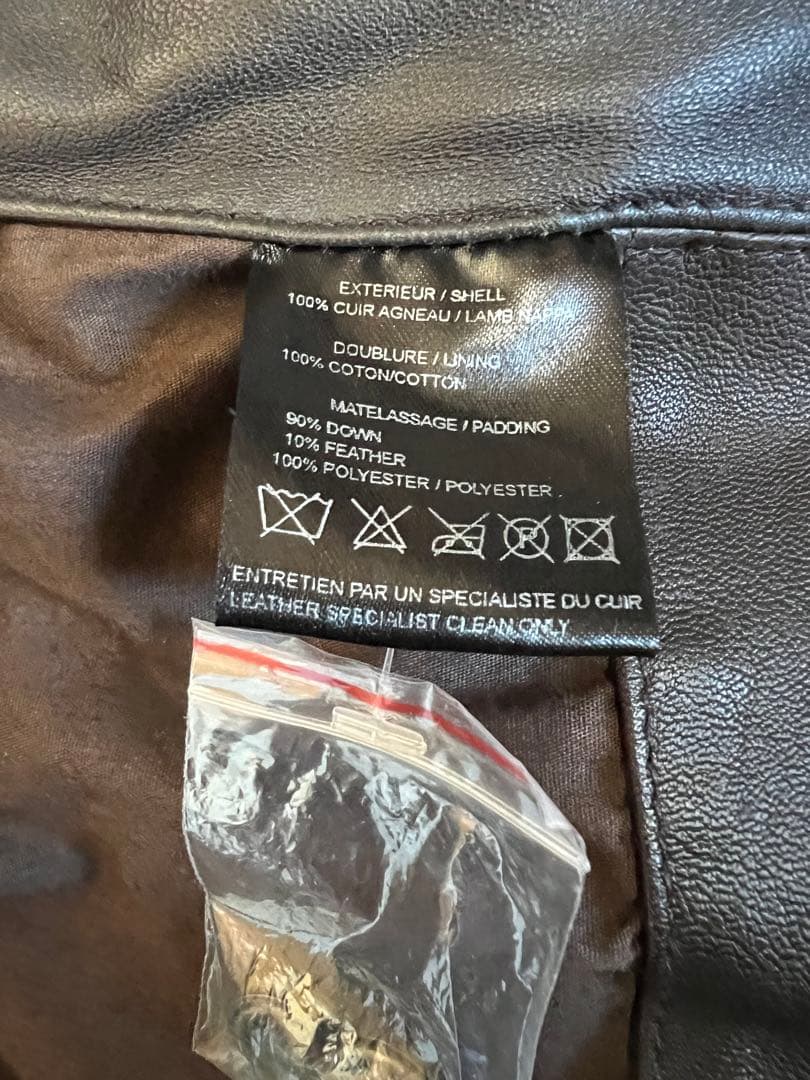 DOUBLE レザーダウンジャケット