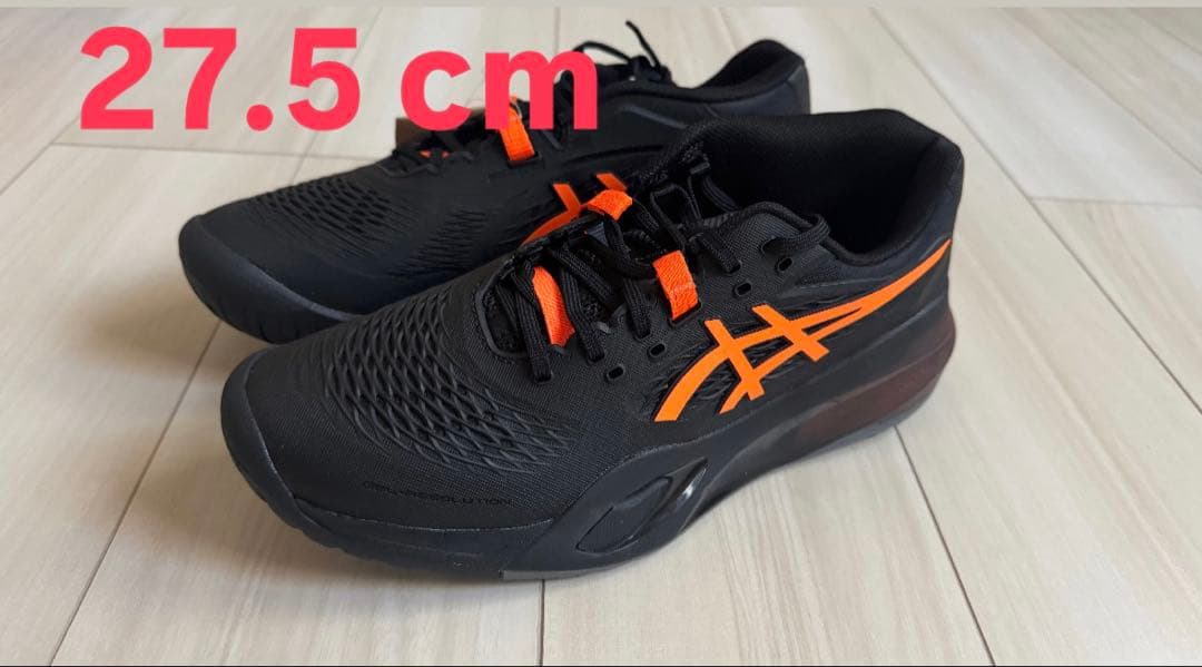 ASICS テニスシューズ ゲルレゾリューションX オレンジ/ブラック