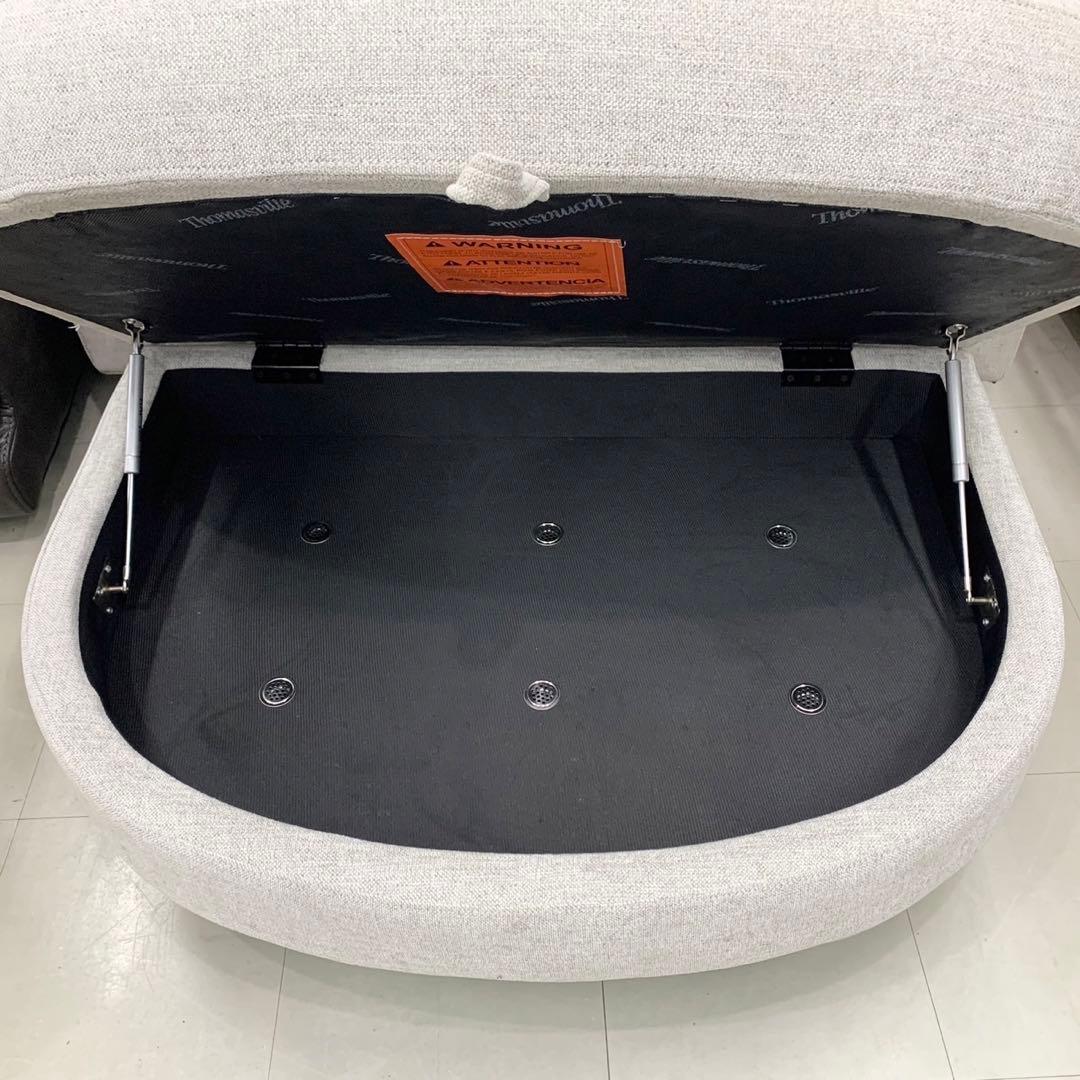 Thomasville オットマン付きファブリックチェアー 1人用 ソファー