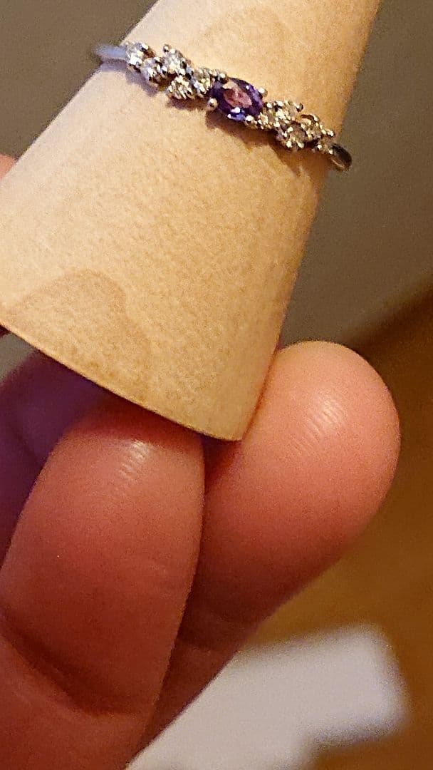 t*o様 希少石　pt900天然石アレキサンドライト　ダイヤモンドリング