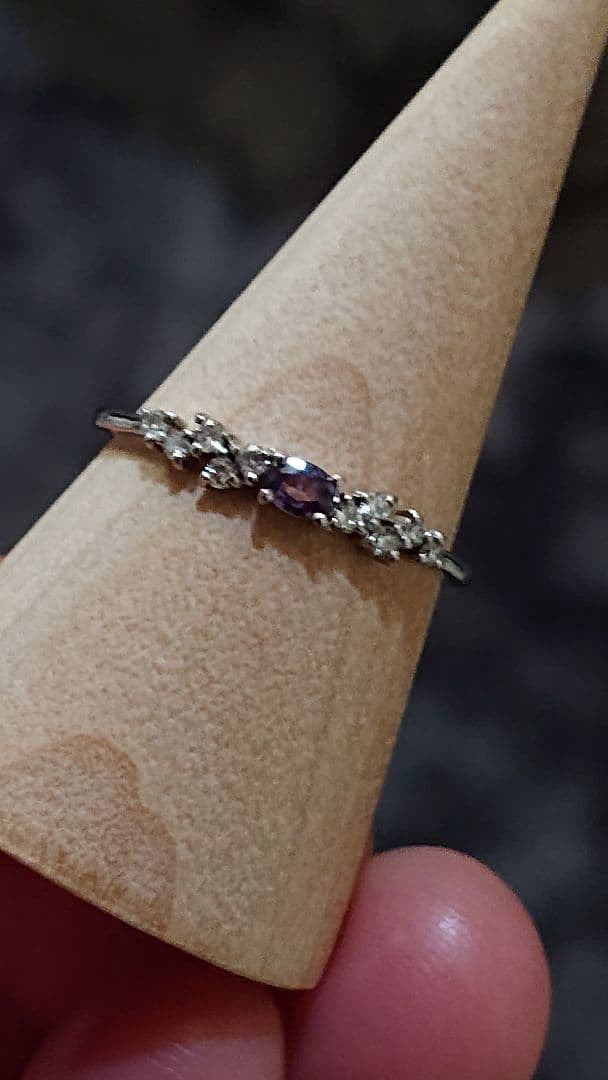 t*o様 希少石　pt900天然石アレキサンドライト　ダイヤモンドリング