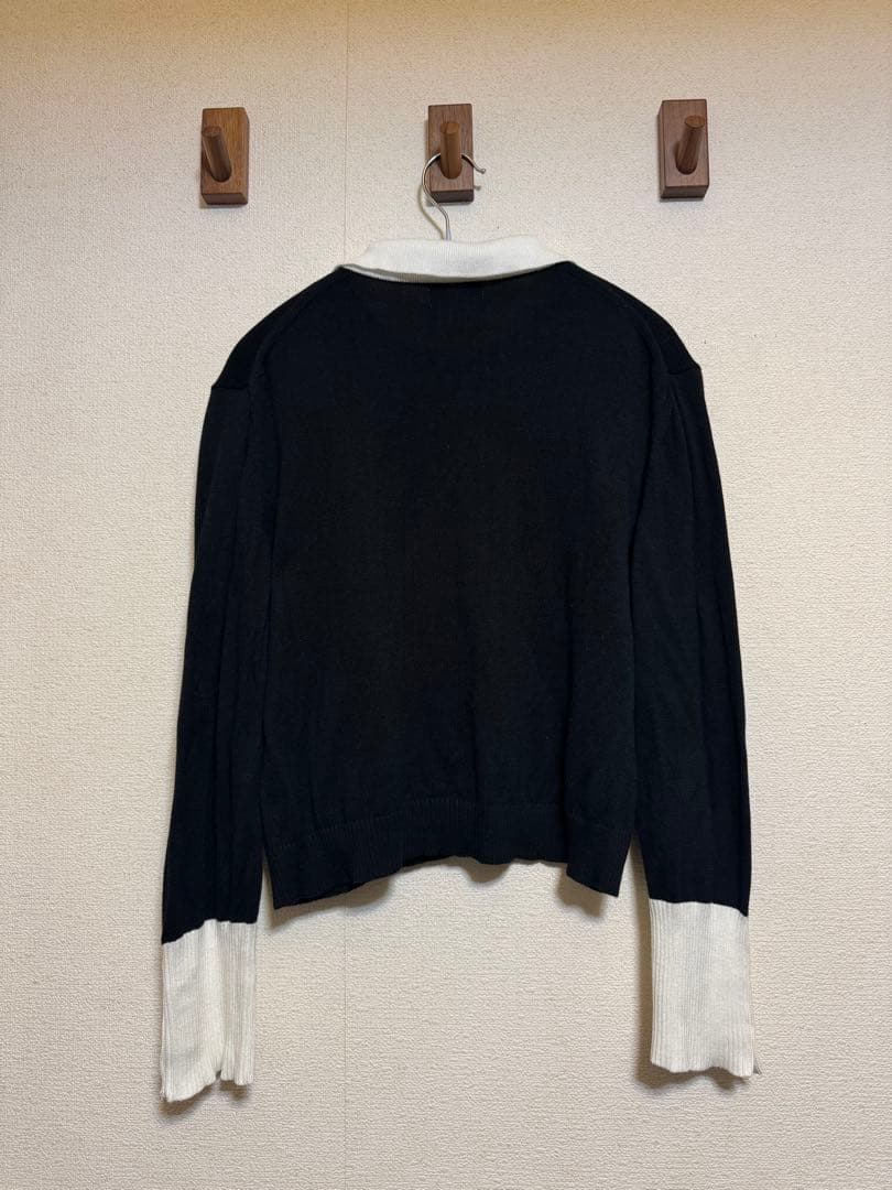 【美品】foufou バイカラーニットポロ 即購入◎